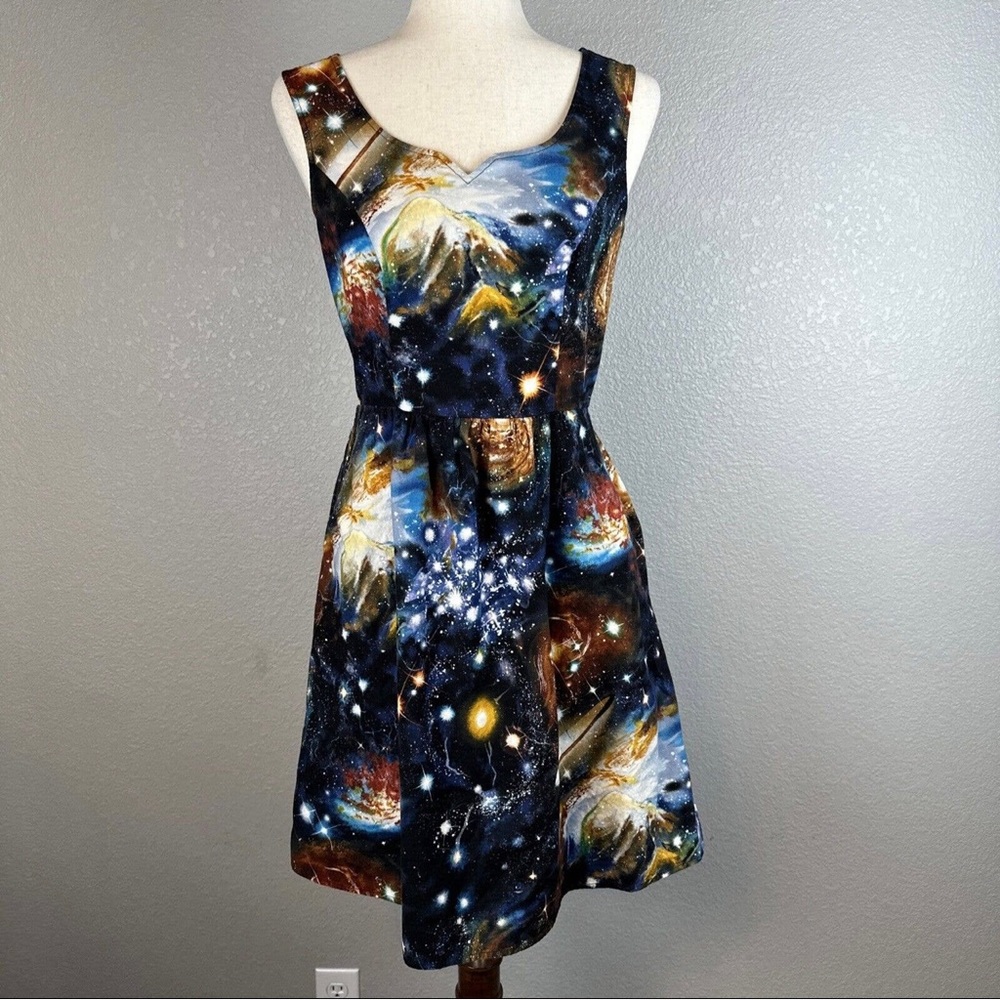 ModCloth/Fervour Galaxy A-Line Dress Medium